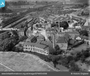 Aerial view of Castle Brewery area, 1937